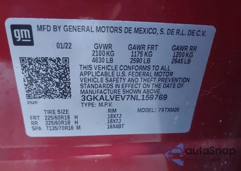 2022 GMC Terrain Awd Slt from USA, damaged, VIN 3GKALVEV7NL159769